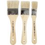 Pinceaux  laque - plats - 3 pcs