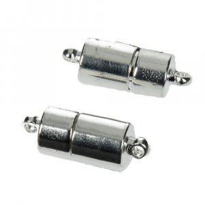 Serrure magnétique 20 mm - 2 douilles argentées, extra forte Serrure magnétique 20 mm - 2 douilles argentées, extra forte