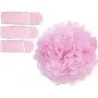 Pompons en papier - rouge clair - 3 pcs