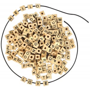 Perles en bois ABC 300 pcs Perles en bois ABC 300 pcs