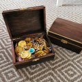Image client Coffret en bois 15,5 x 11 x 8 cm - pin non traité, avec serrure