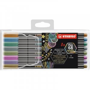 Stylo fibre Pen 68, paquet de 8 - Métallisé Stylo fibre Pen 68, paquet de 8 - Métallisé