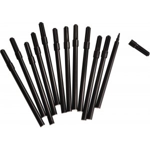 Stylos à fibres 12 noirs étroits Stylos à fibres 12 noirs étroits