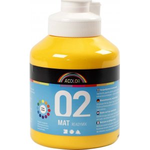Peinture scolaire - Acrylique - jaune - mate - 500 ml Peinture scolaire - Acrylique - jaune - mate - 500 ml