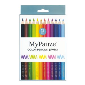 Crayons de couleur épais 17 cm Ø 1 cm FSC 100 % - Lot de 12 Crayons de couleur épais 17 cm Ø 1 cm FSC 100 % - Lot de 12