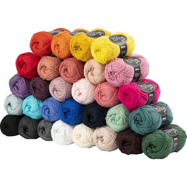 Fil de coton - couleurs mlanges - non. 8/4 30x50g