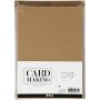 Cartes et enveloppes - naturel - 11,5 x 16,5 cm - 50 sets