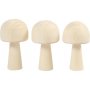 ponge en bois - D2,9 cm - H5,2 cm - 3 pcs