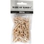 Pinces  linge - 30 x 3 mm - 30 pcs