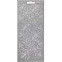 Autocollants - argent - houx - 10 x 23 cm