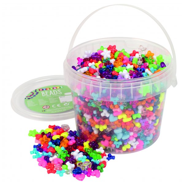 Perles en plastique coeurs, étoiles et hélices Perles en plastique coeurs, étoiles et hélices