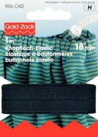 Élastique boutonnière élastique tissé 18 mm noir 1 m Élastique boutonnière élastique tissé 18 mm noir 1 m