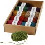 Chanvre naturel - assortiment - couleurs mlanges - 10 x 30 m