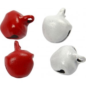Cloches - rouge/blanc - 50 pcs - Ø8 mm Cloches - rouge/blanc - 50 pcs - Ø8 mm