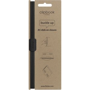 Fermeture élastique autocollante pour Filofax Clipbook - A5 - Noir Fermeture élastique autocollante pour Filofax Clipbook - A5 - Noir