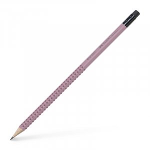 Crayon - Faber-Castell - Grip 2001 B avec pointe gomme - Rose ombre Crayon - Faber-Castell - Grip 2001 B avec pointe gomme - Rose ombre