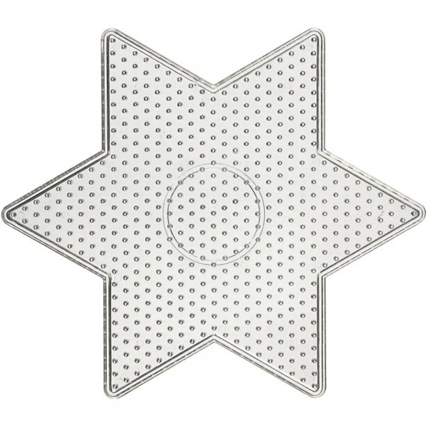 Assiettes perles - Étoile - 15x15 cm - 10 pcs