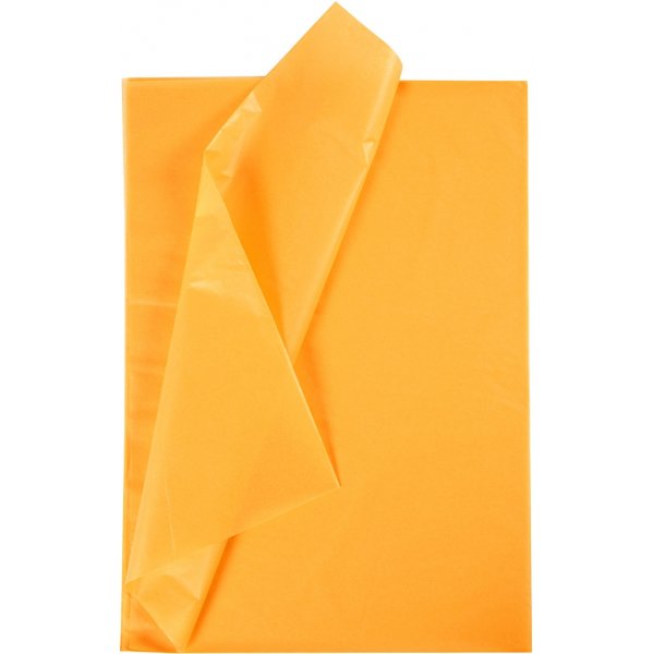 Papier de soie - jaune - 50 x 70 cm - 14 g -10 feuilles