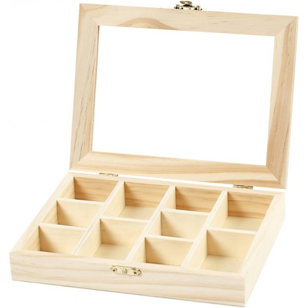 Bote avec couvercle en verre