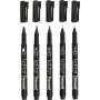 Marqueur permanent - noir - 5 pcs