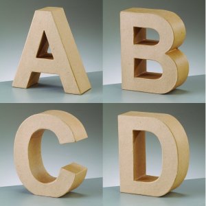 Lettres - H 17,5 x P 5,5 cm Lettres - H 17,5 x P 5,5 cm