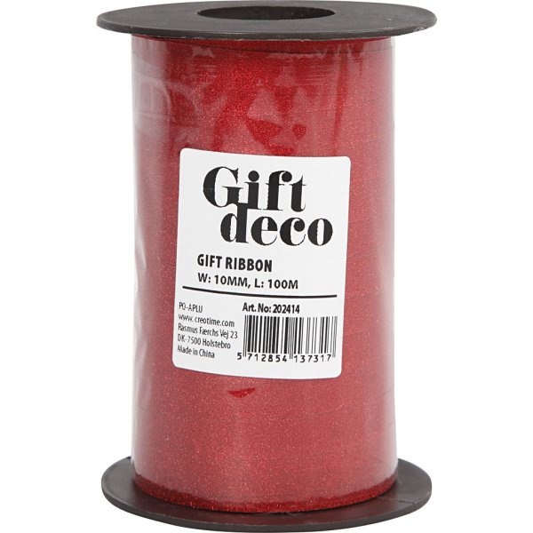 Cordon cadeau - rouge - paillettes - 100 m Cordon cadeau - rouge - paillettes - 100 m