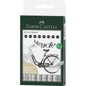 Stylo à dessin - Faber-Castell - Ecco Pigment - Set 0.05/1/2/3/4/5/6/7 Stylo à dessin - Faber-Castell - Ecco Pigment - Set 0.05/1/2/3/4/5/6/7