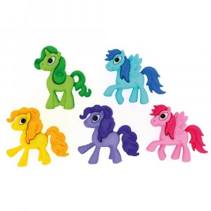 Boutons multicolores 23x20 - 24x22 mm - Poneys espiègles Boutons multicolores 23x20 - 24x22 mm - Poneys espiègles