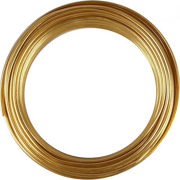 Fil d'aluminium - 3 mm - dor - 29 m