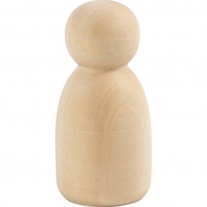 Corps de figurine en bois ovale de 6 cm, 5 pièces Corps de figurine en bois ovale de 6 cm, 5 pièces