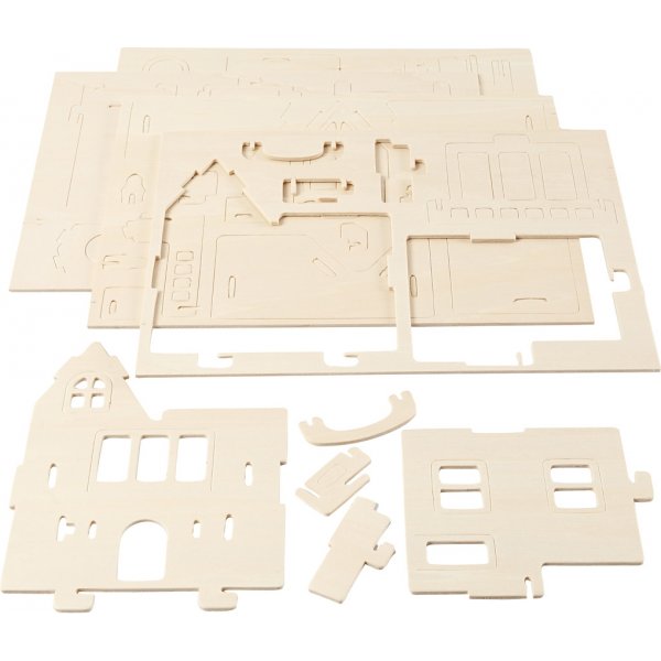 Figurine de chantier 3D - Maison avec balcon