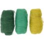 Laine carde - harmonie vert/turquoise - 3 x 10 g