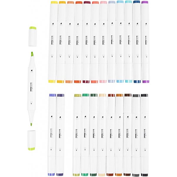 Stylo à dessin - couleurs complémentaires - 24 pcs Stylo à dessin - couleurs complémentaires - 24 pcs