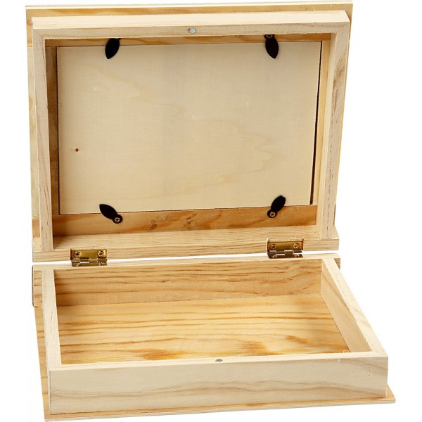 Bote  livres avec passe-partout dans le couvercle - 21,7x18x5,5 cm