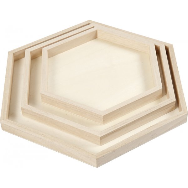 Rondelles - hexagonales - 3 pcs Rondelles - hexagonales - 3 pcs