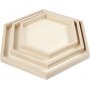 Rondelles - hexagonales - 3 pcs