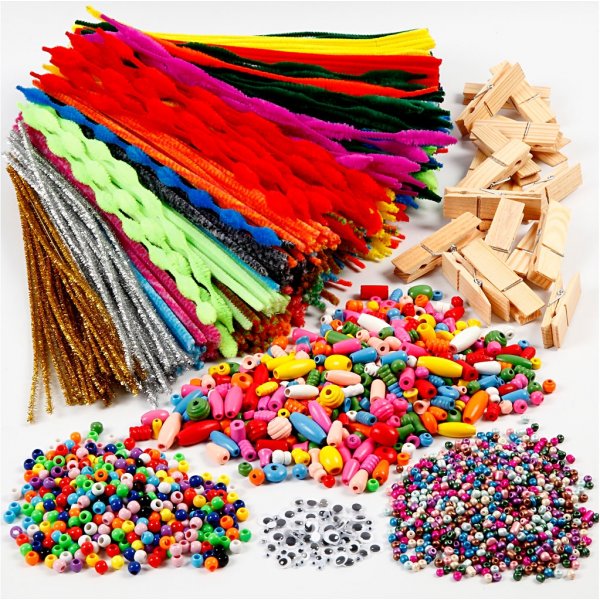 Amusez-vous avec les pinces et les cure-pipes - couleurs mlanges