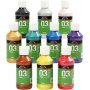 Peinture scolaire Acrylique - Métallisé - couleurs mélangées - métallisé - 10 x 120 ml