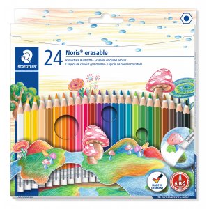 Crayons de couleur effaçables Noris - 24 crayons Crayons de couleur effaçables Noris - 24 crayons