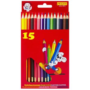Crayons de couleur bois 15-P Crayons de couleur bois 15-P