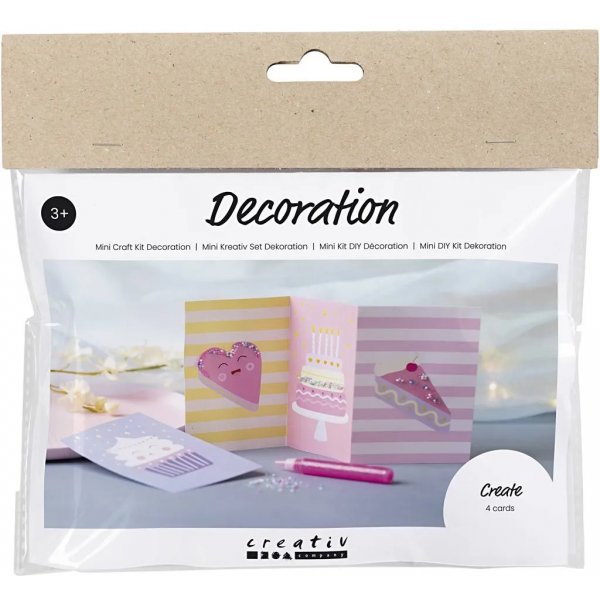 Mini DIY Kit Décoration, jaune pastel, violet pastel, rose pastel, Gâteaux