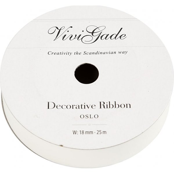 Ruban cadeau - blanc - mat - 25 m