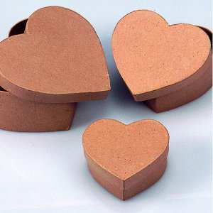 Coffret 14 x 7,5 / 12 x 5,5 / 9 x 4 cm - 3 parties coeurs Coffret 14 x 7,5 / 12 x 5,5 / 9 x 4 cm - 3 parties coeurs
