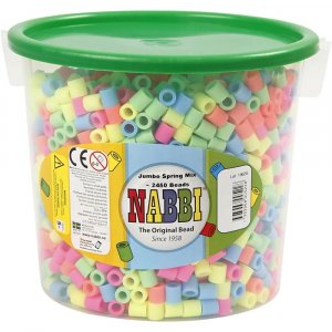 Perles tube NABBI - Couleurs pastel - 2450 pcs Perles tube NABBI - Couleurs pastel - 2450 pcs