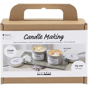 Mini kit DIY - Bougies de soja avec de vrais cristaux Mini kit DIY - Bougies de soja avec de vrais cristaux