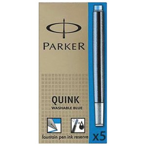 Cartouche d'encre Parker Ink - Cartouche Quink Royal - Bleu Lavable 5-pack 1-Blist Cartouche d'encre Parker Ink - Cartouche Quink Royal - Bleu Lavable 5-pack 1-Blist