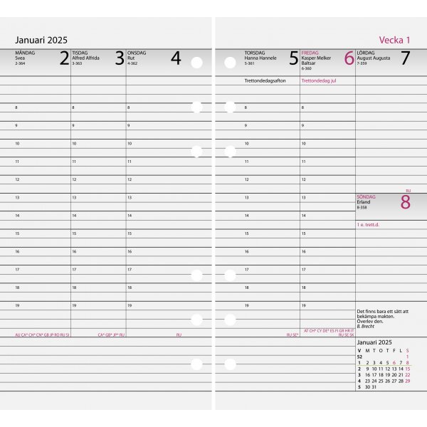 Calendrier systme - Diary Manager - Almanacksfrlaget