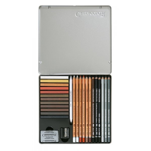 Set de stylos Crayons Cretacolor Creativo Sketch - 27 pices