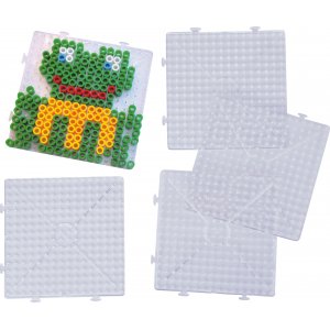 Assiettes perlées XL carrées - 5 pcs Assiettes perlées XL carrées - 5 pcs