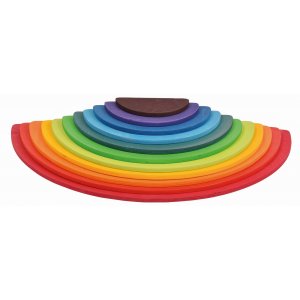 Arc-en-ciel en demi-cercles en bois 11 pièces Arc-en-ciel en demi-cercles en bois 11 pièces